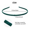 Lawie 18 Pack Colorful Plain Blank Cloth Satin Fabric Covered Slim Thin Hard Metal Headband Skinny Wire Hair band Elastic Hair Hoop Clasp Tiara Crown Headpiece Craft DIY Accessories for Women Girls