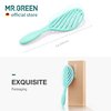 MR.GREEN Hollow Out Hair Brush Scalp Massage Combs Hair Styling Detangler Fast Blow Drying Detangling Tool For Wet Dry Curly Hair (Green)