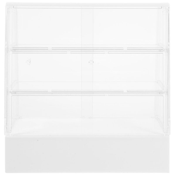 Toyvian Dollhouse Cake Cabinet Display Shelves Ornament Display Cabinet Kitchen Cabinets Decor Display Shelf Furniture Models Mini Cake Cabinet Small Cabinet Food Plastic White