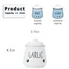 HAOTOP Garlic Keeper with Lid, Ceramic Mini Garlic Container Saver for Countertop, Keep Your Garlic Cloves Fresh