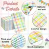 200Pcs Easter Buffalo Plaid Checkered Napkins Decorations,Disposable Spring Pink Blue Yellow Pastel Dinner Hand Paper Napkin for Home Bathroom Wedding Baby Shower Picnic Easter Birthday Party Supplies