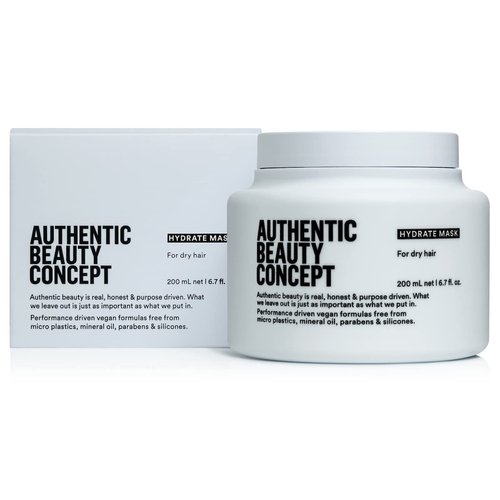 Authentic Beauty Concept Hydrate Mask | Hydrating Hair Mask For Normal To Dry or Curly Hair | Intense Moisturizing Treatment | Vegan & Cruelty-free | Silicone-free | 6.7 fl. oz.