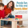 Zen Fun Pentomino Peg Puzzle - Wooden Pattern Blocks for Kids, Tangram and Montessori Puzzle, Animal Tetris Board Game for Kids, Wooden Puzzles for Kids Ages 4-8 - (32 Pieces)