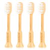 PONPACE Bamboo Toothbrush Heads Compatible with Lumineux, Extra Soft Castor-Oil Bristles for Sensitive Teeth, Eco-Friendly & Gentle Cleaning