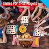 Happy Thanksgiving Bingo Game, 12PCS Bilingual English and Spanish Bingo Board Game, 12 Players Bingo Game Set for Teenager or Adults Thanksgiving Party, Fun Interesting Activity Fall Party Supplies