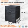 Chest Freezer Covers for Outside(32.5W×22.5D×33.5H)in,Compatible with midea 7.0 Cubic Feet Chest Freezer,Black Deep Freezer Covers Waterproof Top With Zipper to Open, Outdoor All-season Protection