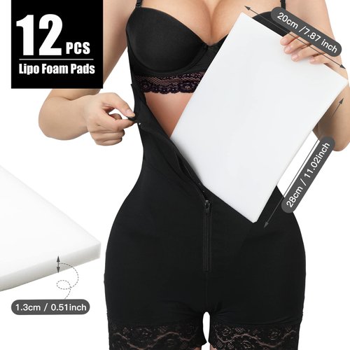 Sosation 12 Pcs Lipo Foam Board Lipo Foam Pads Post Surgery Foam Pads for Lipo Recovery Supplies Surgery Foam Pads After Lipo Compression Garment, 8 x 11 Inches, White