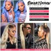Ombre Blonde Lace Front Wigs for Women 13x4 HD Lace Human Hair 1B613 28 Inch 150% Density 2 Tones with Dark Roots Bleached Knots Glueless Transparent Lace Frontal Wigs Pre plucked Natural Hairline
