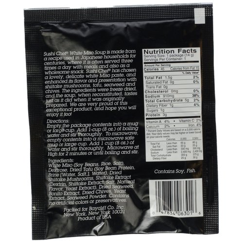 Sushi Chef White Miso Soup, 0.5 oz