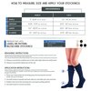 Truform Compression Socks, 15-20 mmHg, Women's Dress Socks, Knee High Over Calf Length, Black Rib Knit, Medium