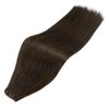 Full Shine Genius Weft Hair Extensions 60G 20 Inch Sew In Weft Extensions Remy Hair Hand Tied Extensions Straight Hair Weft Human Hair Extensions Brazilian Hair Dark Brown Hair Extensions
