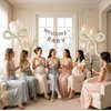 4 Pcs Bow Balloons Cream White Bow Decorations for Girls Women Bow Themed Birthday Party Supplies for Baby Shower, Gender Reveal, Wedding, Bachelorette, Bridal Shower Event Decor 26 x 24 in