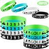 48PCS Golf Rubber Bracelets Silicone Wristbands Party Supplies -Sport Themed Birthday Baby Shower Party Decorations Party Favors