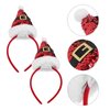 2pcs Christmas Santa Hat Headbands Sequined Plush Xmas Party Hair Bands Hair Hoops Headdress Hair Accessories for Girls Chidren
