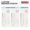 Delta Faucet Trinsic 3-Setting Shower Handle Diverter Trim Kit, Diverter Valve Trim Kit Black, 3 Way Shower Diverter, Delta Diverter Trim, Matte Black T11859-BL (Valve Not Included)
