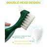 Premium Hard Denture Brush Toothbrush, Cleaning Brush, Multi-Layered Bristles & Portable Denture Double Sided Brush, Denture Care(Pack of 2)