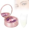 3 Layers Eyelash Storege Box with Mirror Circle Eyelash Holder Case with Lashes Trays & New Lash Clip Applicator Eye Makeup Tool for Women Girls Travel Case Pink