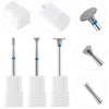 OIIKI 3PCS Nail Drill Bits for Acrylic Nails, Diamond Nail Bits, Manicure Grinding Head Tools for Nail Art