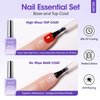 Gellen Nail Dehydrator and Primer Base Coat Top Coat 18 ml UV LED Clear Superior Base Glossy Top Coat Quick Drying Must-have Kit for Acrylic Gel Nail Polish Nail Tips Long Lasting Nail Art Supplies