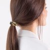 Bracelet Hair Ties Decorative Gold, Pretty High Ponytail Holder Cute Elastic Ponytail Jewelry Luxury Scrunchies Khaqi