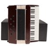 Seawoo Dselvgvu Miniature Accordion with Case Mini Musical Instrument Replica Collectible Miniature Dollhouse Model Home Decoration (Red, 4.06"x3.53"x1.56")