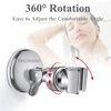 PROZADAHAO Adjustable Shower Head Holder, Bathroom Suction Cup Handheld Shower Head Bracket, Removable Handheld Showerhead & Wall Mounted Suction Bracket (Silver)