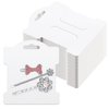 Junkin 100 Pcs Hair Clip Display Cards Headband Display Cards Hair Bow Holder Cards Rectangle White Cardboard Hair Barrettes Jewelry Display Holder for Hair Accessories Display and Organizing