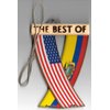 ECUADOR AND USA ECUADORIAN AMERICAN SOUTH LATIN AMERICAN REARVIEW MIRROR MINI BANNER HANGING FLAGS FOR THE CAR UNITY FLAGZ™..