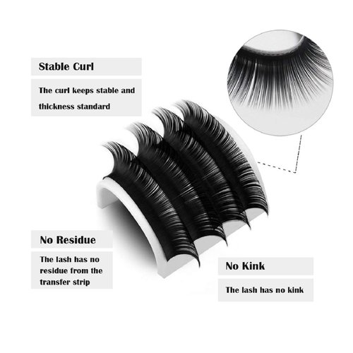 Costory Eyelash Extension Individual Supplies Matte Black Eyelashes Classic Light Soft Natural Single False Lashes Semi Permanent Professional Lash Extensions(Thickness 0.07mm C Curl 8-15mm Mixed）