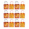 Tiny Mills Fire Truck Themed Party Favor Bags Treat Bags with Handles, Firefighter Fire Engine Birthday Party Goodie Bags Candy Bags for Toddler Birthday Party, Pack of 12