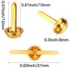 500 Pieces Paper Brass Fasteners Brass Brads Round Fasteners for Kids Craft Art Crafting School Project Decorative Scrapbooking DIY Supplies(Golden,0.3 x 0.6 Inch)