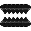 Maitys Fiber Triangular Makeup Puffs, 12 Pieces, Black, Soft Reusable Face Cosmetic Tools for Foundation, Powder, Blush, Concealer & More