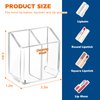 Desing Wish Acrylic Chapstick Holder for Car Space Saving Lipstick Holder Upright Lip Balm Holder for Home Storage DIY Module Combination for Lipstick, Lip balm, Lip Gloss, Toothbrush (Set of 2)