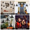 12pcs Halloween Black Witch Hats Decorations for Halloween Costume & Cosplay Women Kids Party Favors Dressing Up, Thickened Hanging Wizard Hats Bulk with Rope and Hooks, Floating Witches Hat for Front