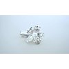 Generic 2 extra small shiny silver flower metal alligator hair clip for fine thin hair
