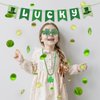 132Pcs St. Patricks Day Accessories Party Favors Shamrock Glasses Necklaces Green Gold Coins Tattoos for Irish St Patrick's Day Decorations Supplies