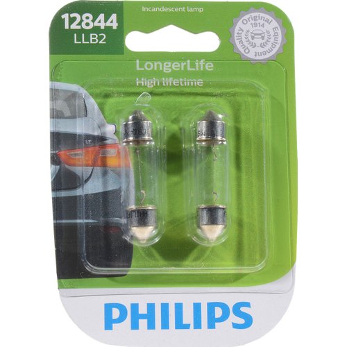 Philips Automotive Lighting 12844LLB2 LongerLife Miniature Bulb, 2 Count (Pack of 1)