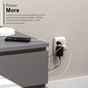 GE 6-Outlet Extender Wall Tap, Grounded Adapter, Outlet Splitter, Charging Station, 3-Prong, Secure Install, UL Listed, White, 54947