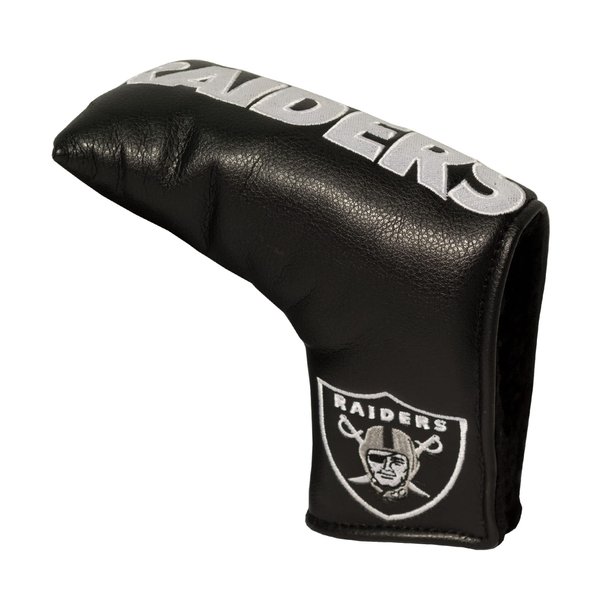 Team Golf NFL Las Vegas Raiders Vintage Blade Putter Cover Golf Club Vintage Blade Putter Headcover, Form Fitting Design, Fits Scotty Cameron, Taylormade, Odyssey, Titleist, Ping, Callaway