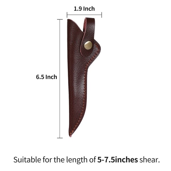 PERFEHAIR Scissors Pouch Holder 2 Pack, Hair Stylist, Barber Leather Shear Holster Case, Coffee