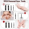 Manicure Kit, Nail Clipper Set, Manicure Set, Nail Clippers for Men Women, Manicure and Pedicure Kit, Travel Nail Clippers Kit, Personal Care Set, Grooming Kit Gifts for Men Family Parents (Black)