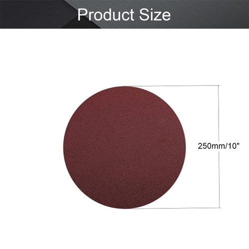 Utoolmart PSA Sanding Discs, 10-inch Self Stick Adhesive Back Sandpaper, 80 Grits No-Hole Aluminum Oxide Sanding Paper, for Random Orbital Sander, Wood, Metal Polishing, 3 Pcs