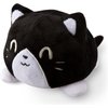 TeeTurtle - The Original Reversible Cat Plushie - Tuxedo - Cute Sensory Fidget Stuffed Animals That Show Your Mood
