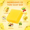 Yoni Oil & Yoni Soap Bar for Women - 2 FL OZ Pineapple Coconut Fresh Feminine Care Oil & 5.29 oz Handcraft Feminine Wash Yoni Bar, Remove Odor, Hydration, Restores pH Balance.Pure Natural (Pineapple)