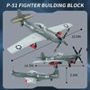 ZYLEGEN Fighter Building Set, Military Fighter Jet Building Block, P-51 Wars Aircraft Jet Blackbird Building Kit for Children and Adult, Christmas, Holloween, Birthday Gift(183Pcs)