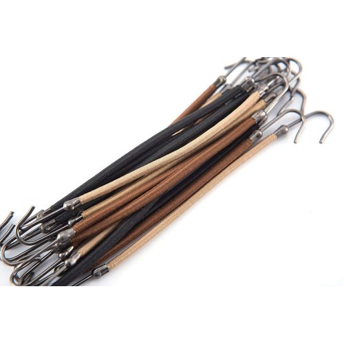 Women 15 Pack Ponytail Hooks Bungee Small Rubber Bands Hair Ties Accessories Elastic Holder Blonde Beige Styling Headbands Tools Claw Thick Hair Clips for Women (5 Black + 5 Brown + 5 Apricot)