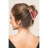 "DANYTZA 4pcs 3.5 Inch Medium Claw Clips - Perfect for Thick and Thin Hair Hair clips - Stylish Matte Square Design - 2 Black, 2 Pink - Ideal for All Hair Types."