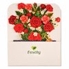 Paper Love Frndly, 3D Box of Roses Pop Up Card, For All Occasion, Mothers Day, Anniversary, Thank You, Just Because -100% Recycled and Eco-Friendly,Handmade, 10 Inch Bouquet