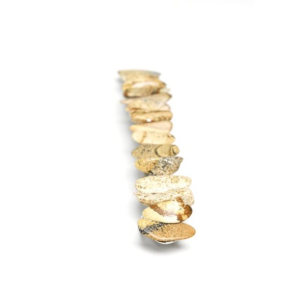 Picture Jasper Stone French Barrette Hair Clip 4" or 100 mm Length