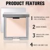 Matte Invisible Poreless Pressed Face Powder Makeup,Lightweight Breathable Vegan Setting Powder (02#Light)